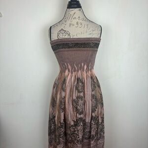 Anthropology-LAPIS dress-smocked top-floral-boho vibe-ONE sizes